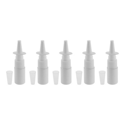 5pcs Nose Spray Bottles White PE 10ml Non-toxic Outdoor Travel Use Refillable