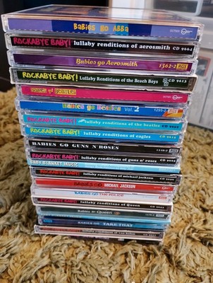 Rockabye Baby, Babies Go, Baby Blanket Music CD Rock Music Lullabies 20 Titles