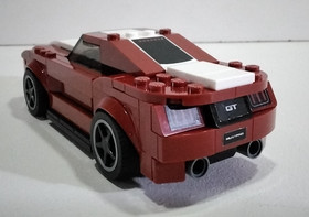 Custom Dark Red/White Ford Mustang GT - This is a modified LEGO 75871 Speed Cham