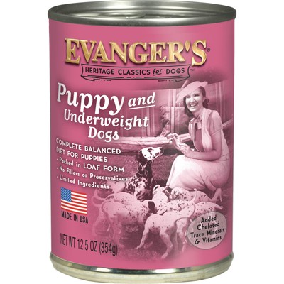 Evanger's Puppy Wet Dog Food 12 Pack Sardine Formula Nutrient Rich 12.5 Oz