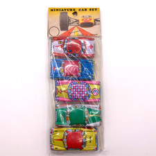 Showa Retro Tin Miniature Car Set of 5 Japan pp593
