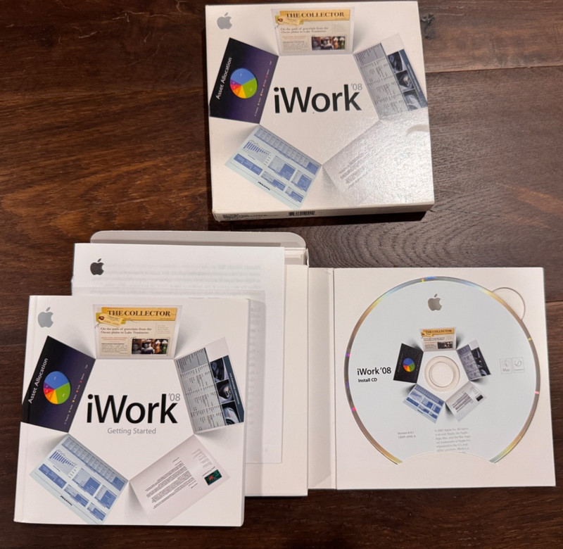 iWork 08 Mac Apple Keynote Pages Numbers Software Package MA790Z/A