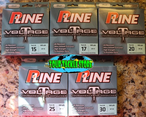 P-Line Voltage Tournament Grade Copolymer 15 17 20 25 30 lb 300 Yd Clear Line - Afbeelding 1 van 8