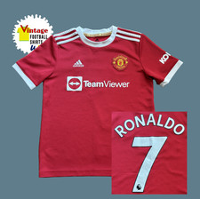Manchester United 2021-2022 Home Soccer Jersey Adidas 7 Ronaldo Size YM
