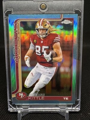 2025 Topps Chrome Football George Kittle #267 Teal Refractor /299 49ers