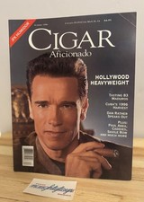 Vtg 90’s Cigar Aficionado Magazine Arnold Schwarzenegger Dan Rather Summer 1996