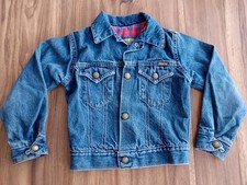 OshKosh B Gosh Flannel lined Kids denim jacket No Size Tag - See measurements