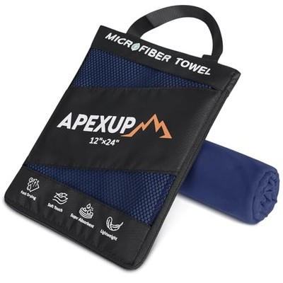 Microfiber Travel Towel, Ultra Absorbent Quick Dry 24''×12'' Single Navy Blue
