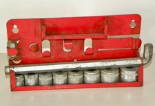 Vintage Indestro Socket Wrench Partial Set No. 1454 Includes Wall Mount