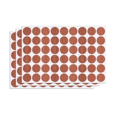3Sheet 162pcs 21mm(Dia) Screw Hole Cover Sticker Furniture Hole Cap Light Brown