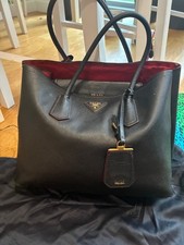 Prada Lux Saffiano Leather Tote BN2756 Nero Black Large Shopper Bag