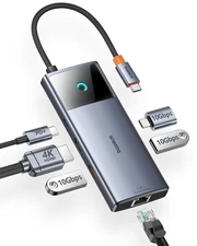 Baseus 10Gbps USB C Hub, 3 USB A/C Data Ports, 4K@60Hz HDMI, Gigabit Ethernet...