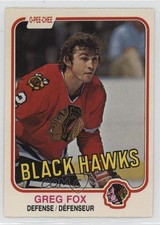 1981-82 O-Pee-Chee Greg Fox #69 0u2j