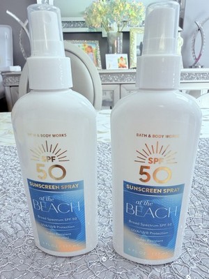 QTY 2 Bath and Body Works Sunscreen Spray SPF 50 WAIKIKI AT THE BEACH 6 oz NEW