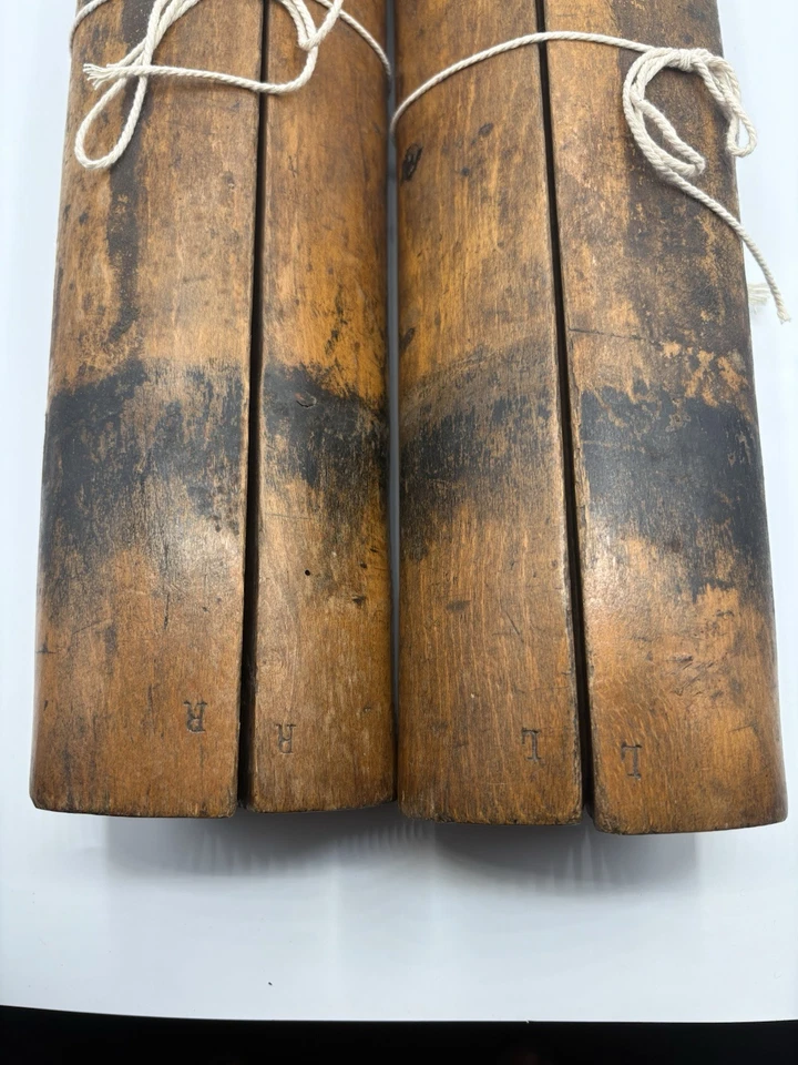 "Antigua madera primitiva temprana grande 18"" bota zapatera árbol camilla/forma sin pies" Foto 4 de 4