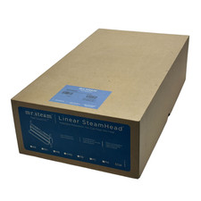 Mr Steam 104480SB Steam Head Linear 16 inch With AromaTray in Satin Brass Open