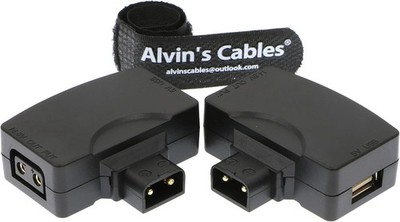 2 packs D-Tap to USB Converter Male-Female 5V Adapter for Phone Camera Monitor