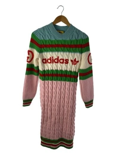 GUCCI/adidas/câble/robe/pull tricot (épais)/S/laine/bordure/717710