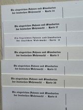 K&uuml;nstlerpostkarte  WW2 "7 x Fahnen der Wehrmacht" selten Nr. 5,6,20,12,19,17,14