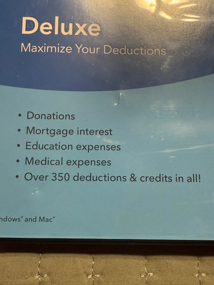 Intuit TurboTax Deluxe CD IRS Federal E-File Return Tax Preparation Win & Mac - Image 2 of 4