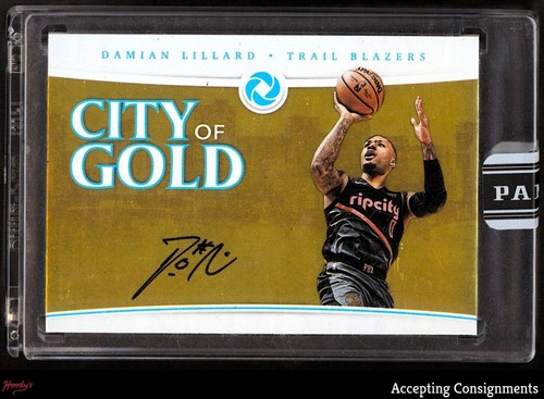 2018-19 Panini Opulence City of Gold '22 Black Box Damian Lillard AUTO 1/1