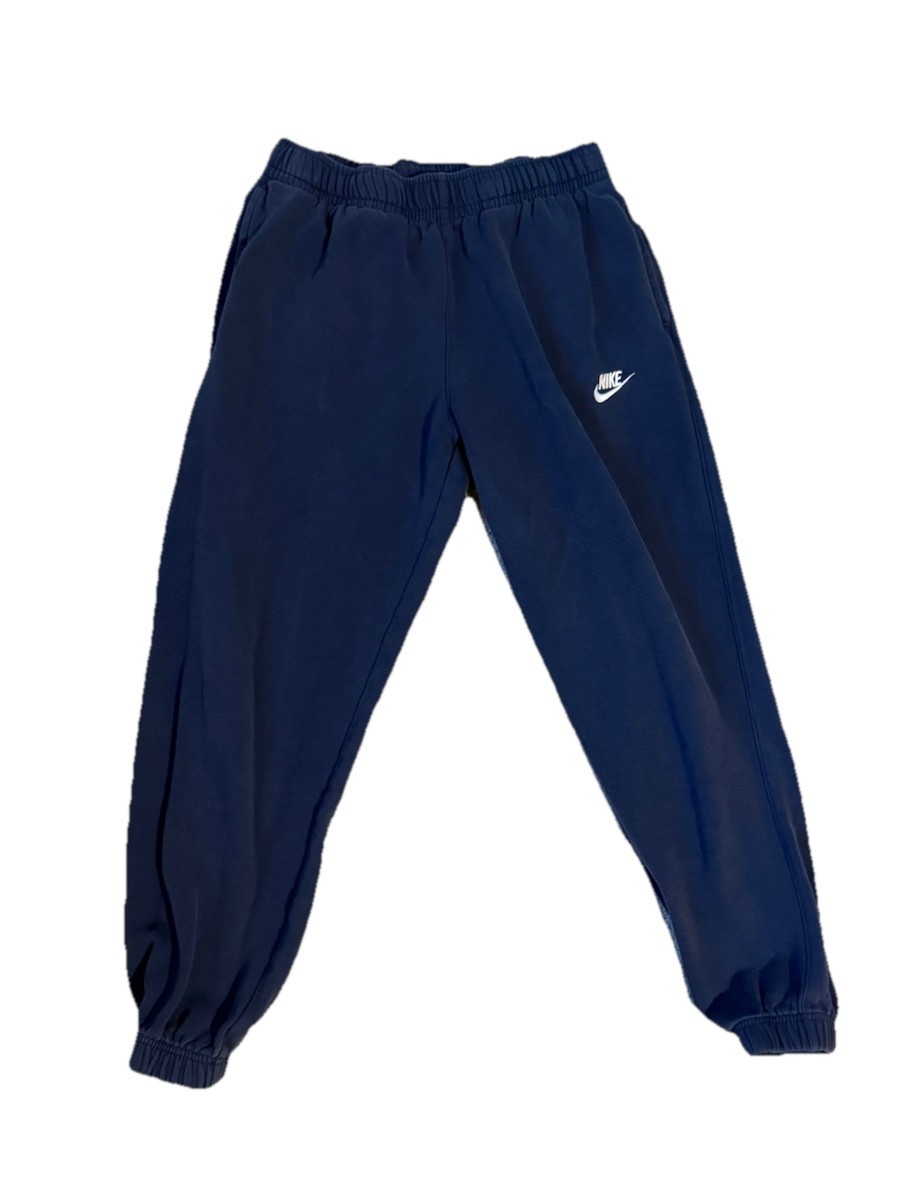 Nike Jogger Sweatpants Navy Blue Cuffed Size Medium Nike Swoosh