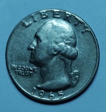 MONETA DA UN QUARTO DI DOLLARO  STATI UNITI DEL 1965
