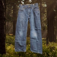 Boys Levi's 505 Regular Straight Jeans Size 8 D35