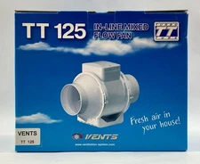 Vents Inline Mixed Flow Fan TT 125 Series 5" 230V