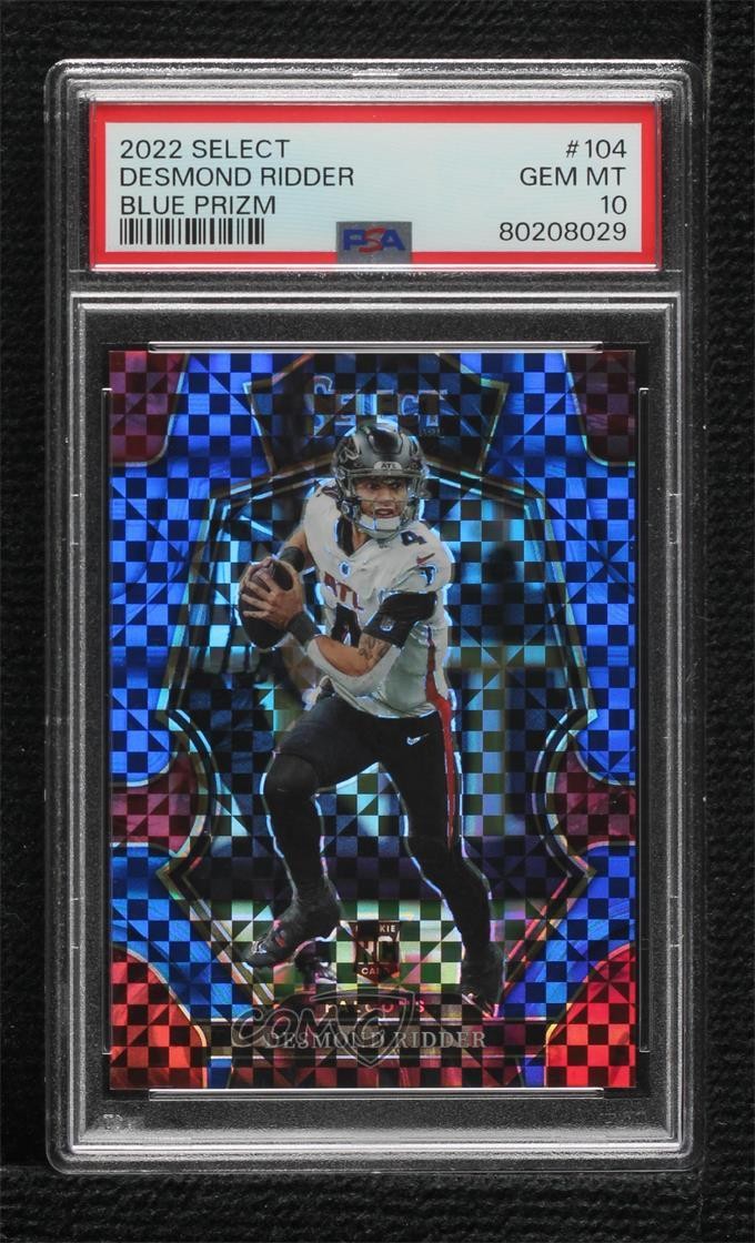 2022 Select Premier Level Blue Prizm /149 Desmond Ridder #104 PSA 10 GEM MT v9t
