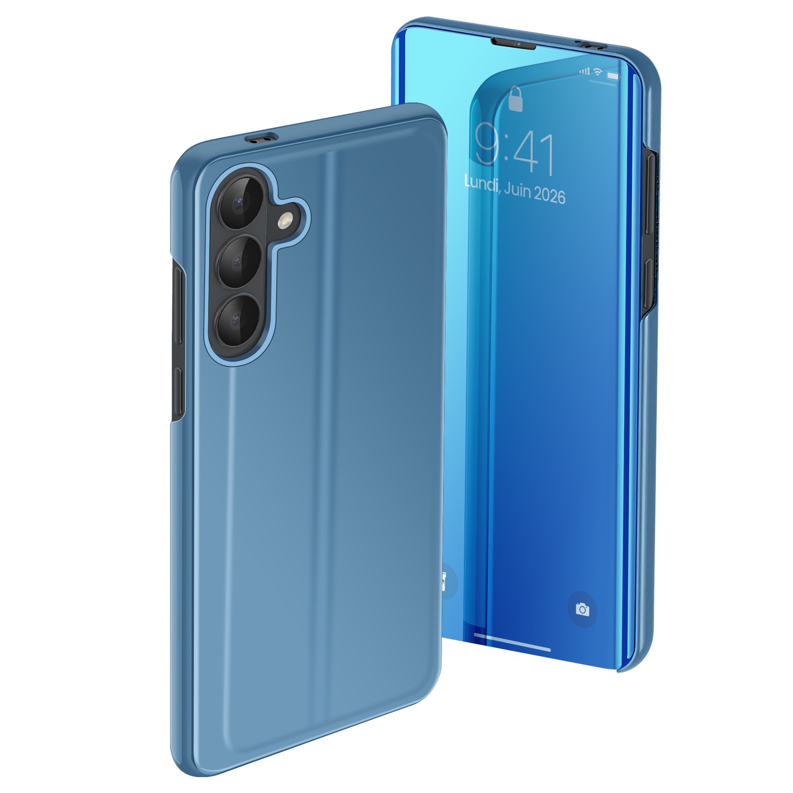 Coque Galaxy S26 Plus miroir premium étui rabat antichoc