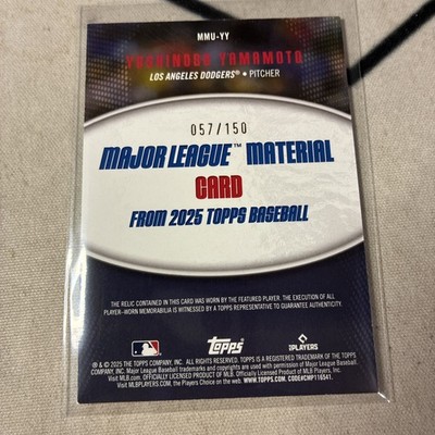 2025 Topps Update - Major League Material Yoshinobu Yamamoto /150