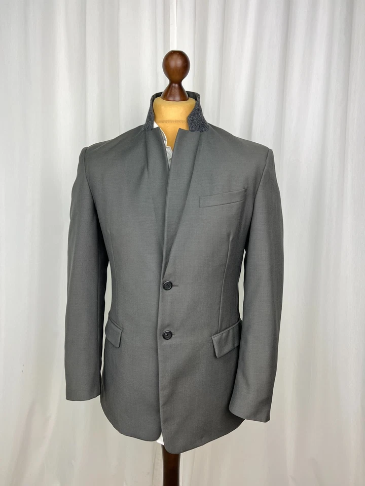 Abrigo Deportivo PRADA MILANO Moderno Clásico-Gris Medio Forrado Lana y Mohair 38US\48IT Foto 2 de 4