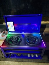 Custom U.S. General Mini Tool Box Bluetooth Speaker With LEDs   11  x 6  x 6  