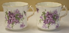 2  x Hammersley Victorian Violets  Size 6OZ Coffee / Tea Cups