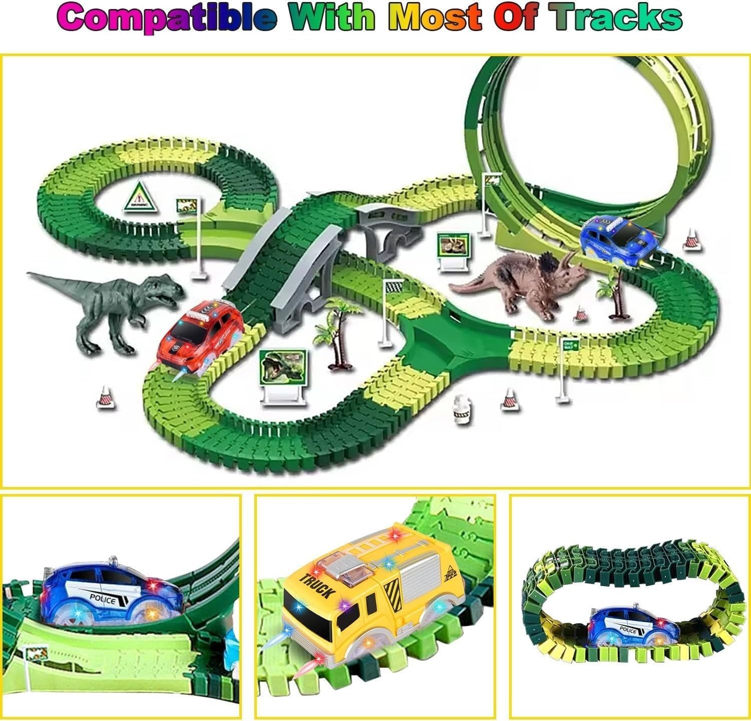 GlowTrack Aeroblitz Set: LED Light-Up Replacement Cars for Imaginative Racing - Thumbnail 5