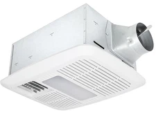 Delta Breez RAD110LED Bathroom Fan with Heater, LED Light & Night-Light 110 CFM