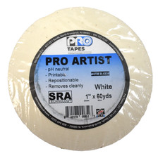 Pro Artist ProTapes Flatback Printable Paper Board Console Tape 1" x 60 yards
