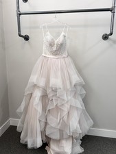 Ivory Beaded Lace V-Neck Sleeveless Tulle Bal...