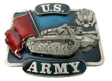 US Army Tank 1982 Bergamont Brass Works K-132 Decorative Belt Buckle