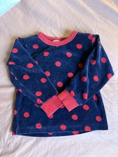 Polarn O. Pyret sz 92 1.5-2 Yrs 18-25 months Velour Polka Dot Pullover EUC