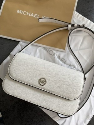 Michael Kors Handtasche Tasche Umhängetasche Jet Set Travel Flap Crossbody weiß