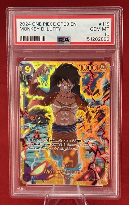 Monkey.D.Luffy (119) One Piece OP09-119 Emperors in the New World Foil PSA 10