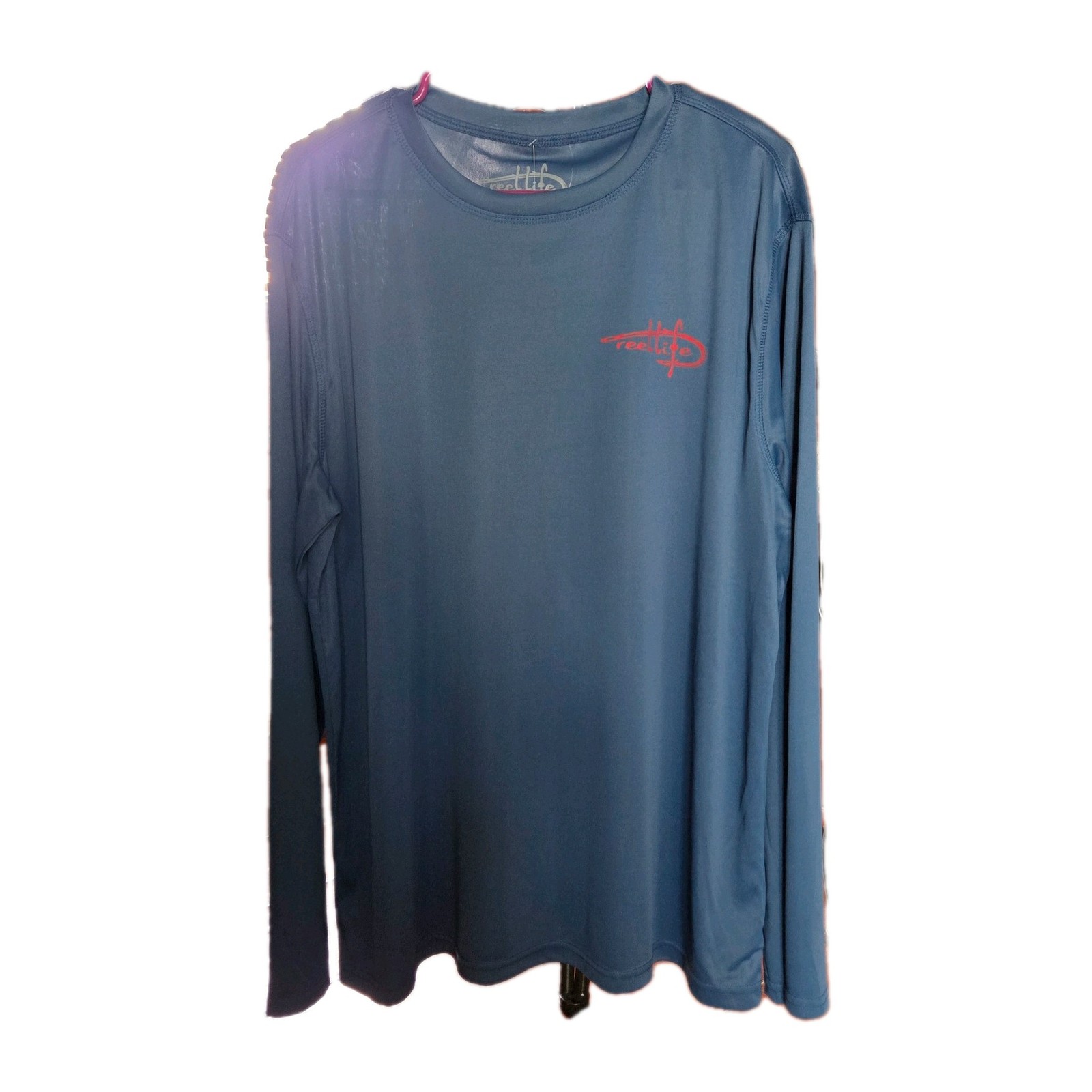 REEL LIFE GEAR MEN'S SUN DEFENDER LONG SLEEVE UV TEE Teal SI