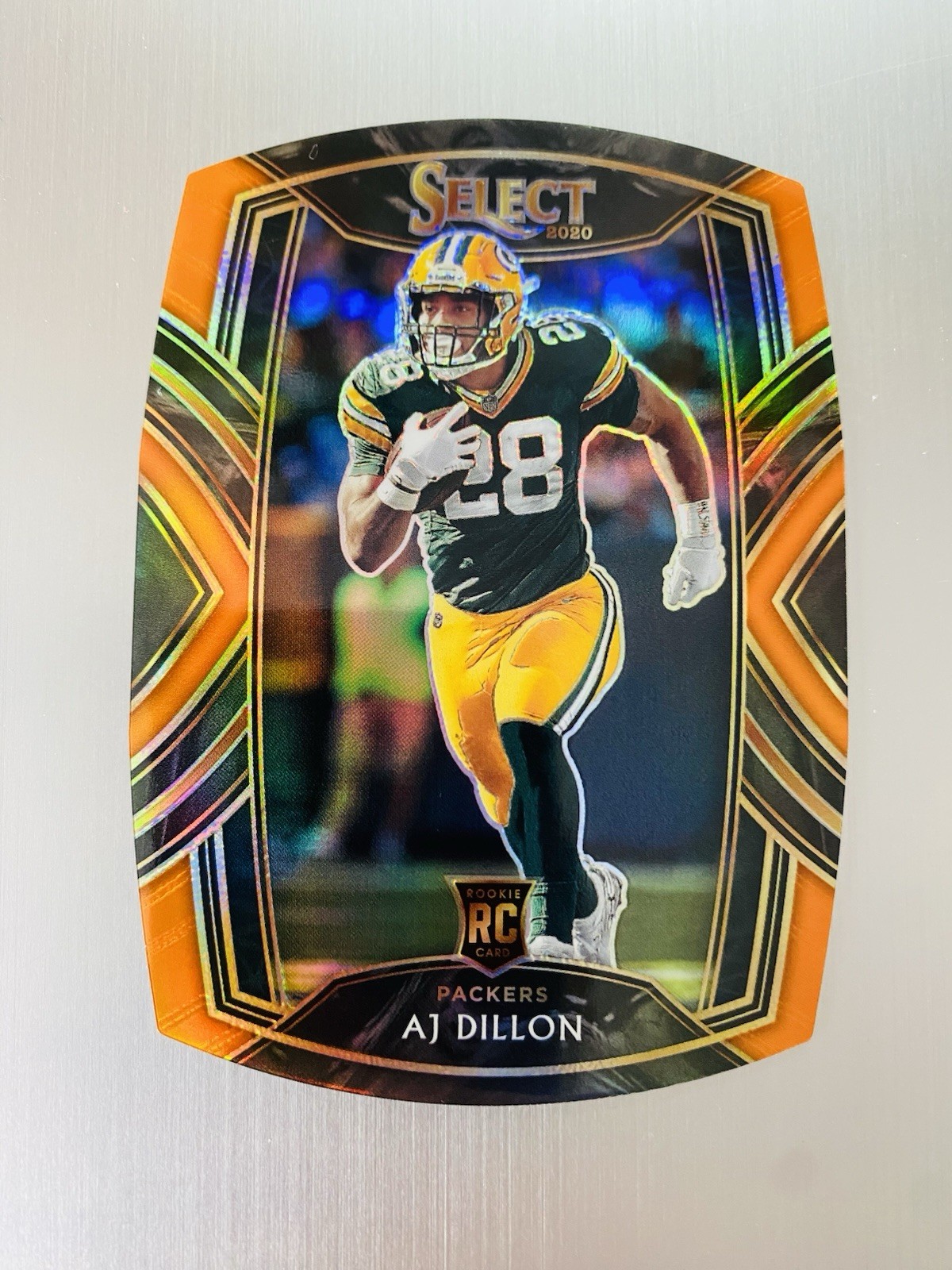 AJ Dillon 2020 Panini Select Rookie #265 Orange Prizm Die-Cut Packers Rc