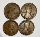 1912 s lincoln cents 4 Vg Pennies