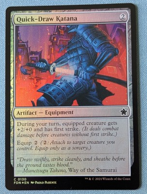 MTG - Quick-Draw Katana (Foil) - Foundations NM/M Condition
