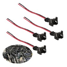 4 Pcs Car Fuel Injector Connector, With Extended Pigtail Wiring Harness,