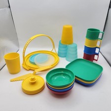 Tupperware Childrens Playset Mini Cake Parts Lot of 21 PCS Bundle Colorful