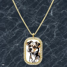 Gorgeous Cute Dog Puppy Pendant Necklace Image Design Dazzling Gold Tone Pure